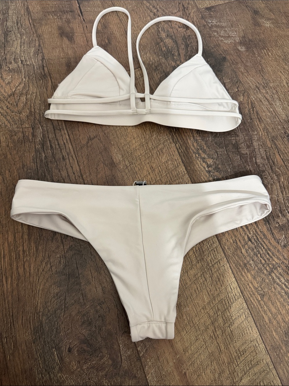 Hurley Neutral Beige Triangle Bikini Set - Picture 4 of 5
